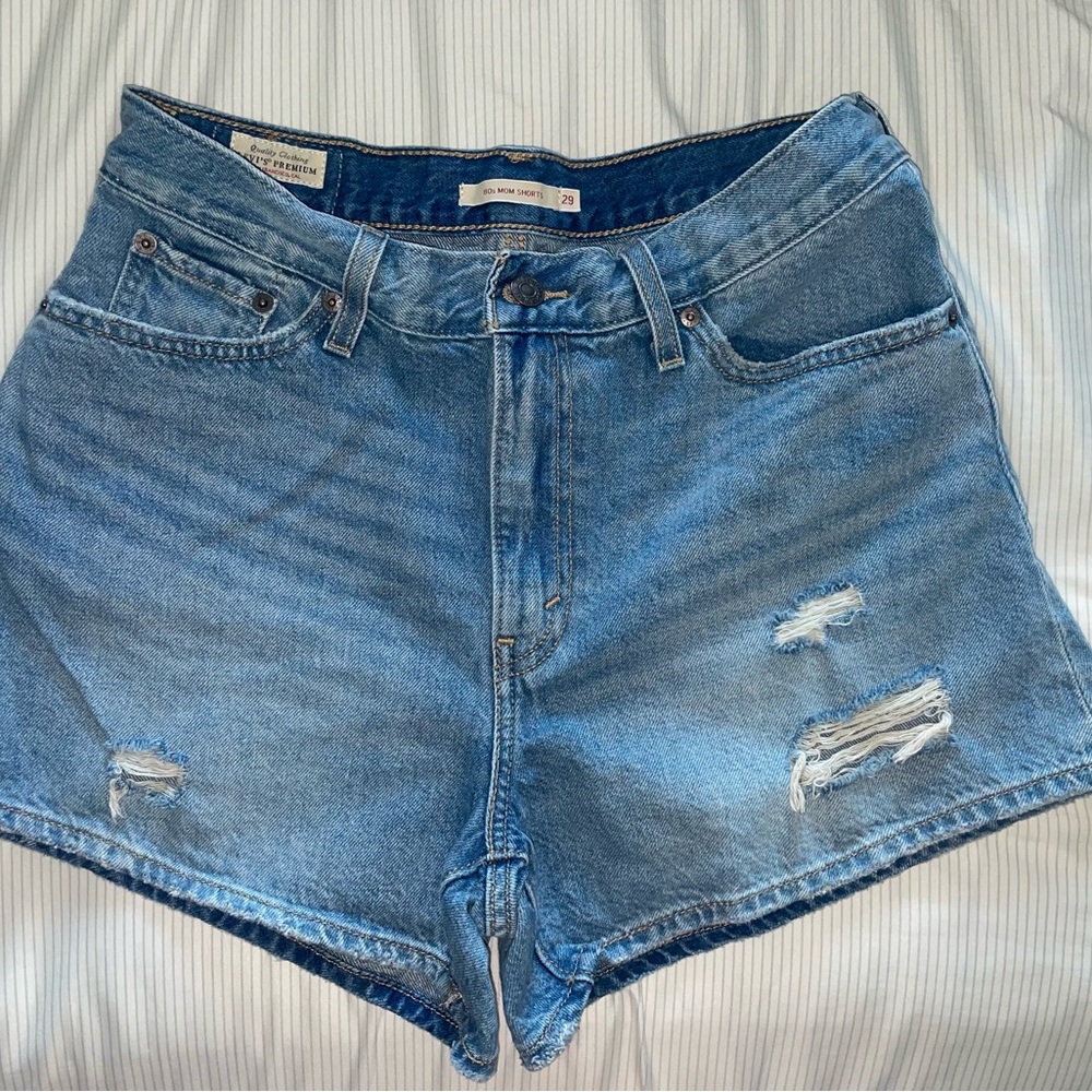 Levi's Distressed Jean Shorts High Waisted